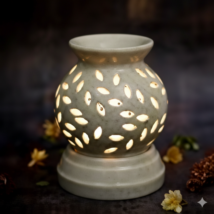 Handicrafts Ancient Matki Shape Electric Ceramic Aroma Oil Diffuser/Natural Air Fragrance for Office/Home Decor/Spa/Living Room - Image 2